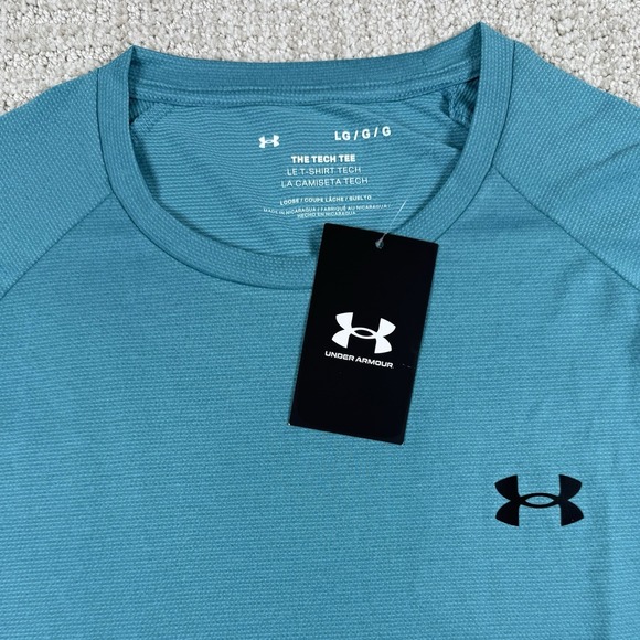NWT Under Armour Men's Large Tech 2.0 Novelty Tee Blue Short Sleeve Shirt - Picture 1 of 6